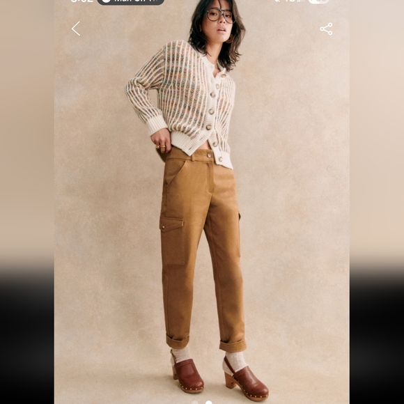 Sezane Randy Multicolor Striped Cardigan - Picture 2 of 3